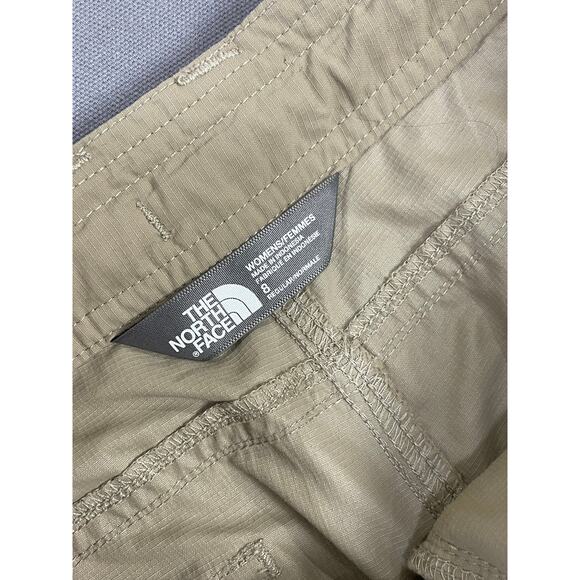 The North Face Khaki Lightweight W/ Stow Pockets Straight Leg Cargo Pants SZ 8 - Picture 3 of 5
